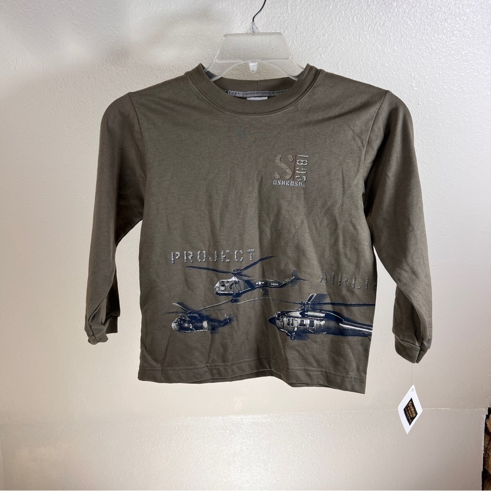 OSHKOSH B’GOSH NWT Boy’s long sleeve tee with helicopters. Project Airlift